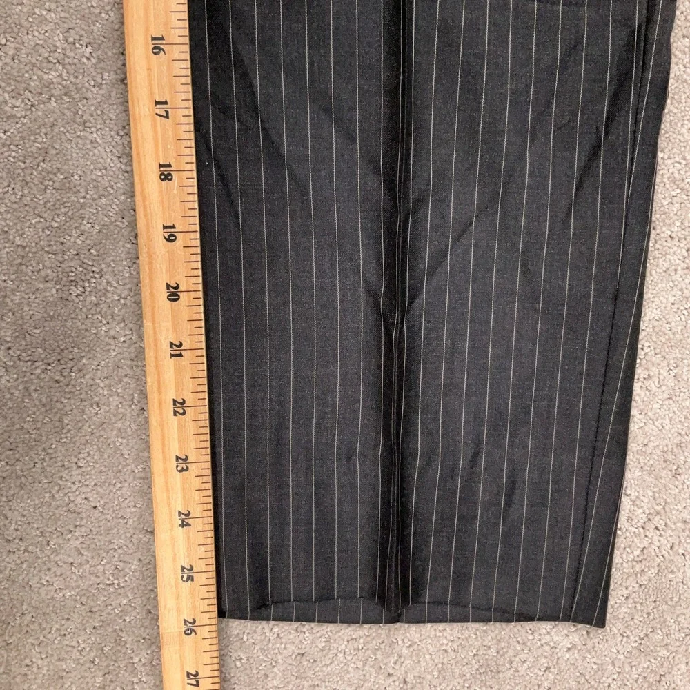 Hickey Freeman Suit Boys 37S 31W Charcoal Pinstripe Wool 2-Button